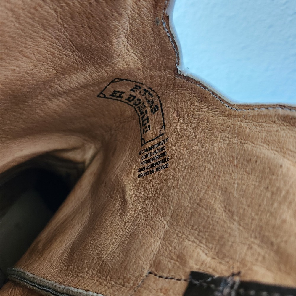 VTG El Dorado Python Western Cowboy Boots US 10.5 handmade León Mexico Muñoz - Picture 15 of 16
